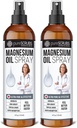 Pure Topical Magnézium Oil Spray, Ultra rýchla absorpcia pre lepšie zdravie, Pure Zechstein Brina - (2 fľaša hodnoty balenia)
