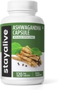 SAY ALINC Ashwagandha amb Pepper negre, 10: 1 Extreu, 120 Pells, 100% Powder, Extra La força Capsules, No-GMO i Guten Free Ashwagandhas suplementaris per dones i homes