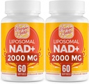 2000年 MG NAD 补充, Liposomal NAD+ 具有高度吸收性, 更高效的Than Nicotinamide Riboside, Pure & Plus 助推补充, 衰老防御,代谢和手机, 120软胶