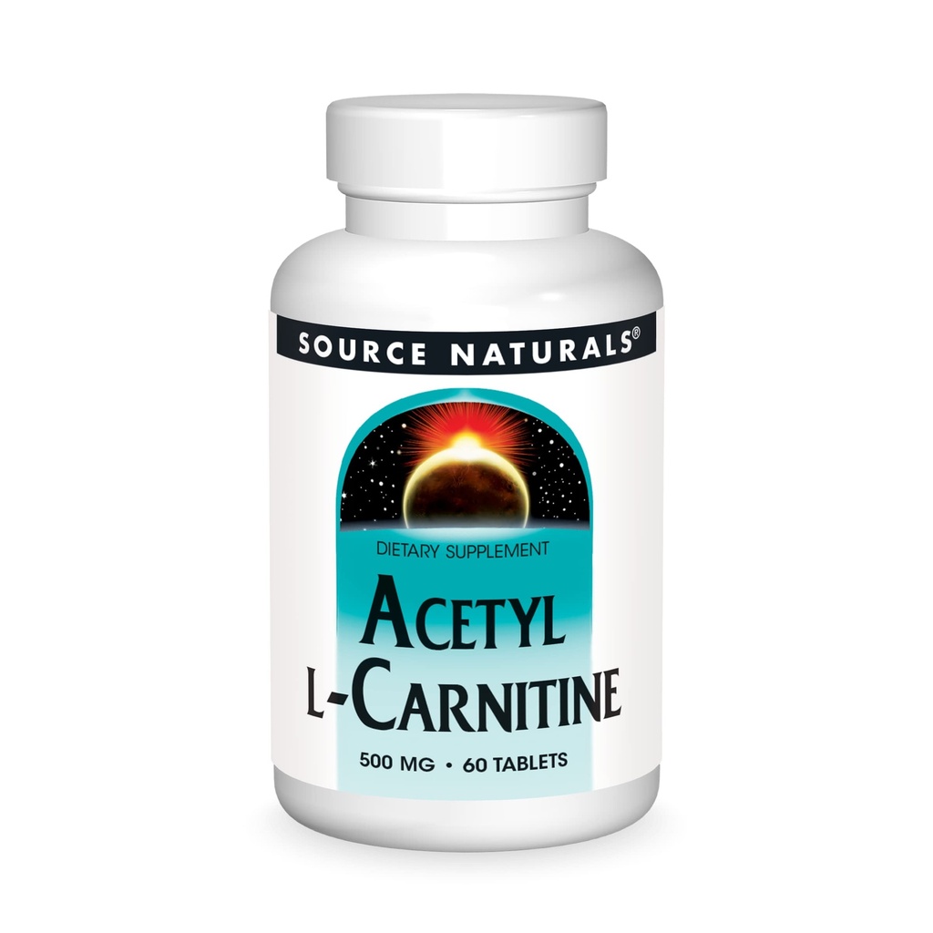 Source Naturals Acetyl L-Carnitine 500mg, 60 Tablets
