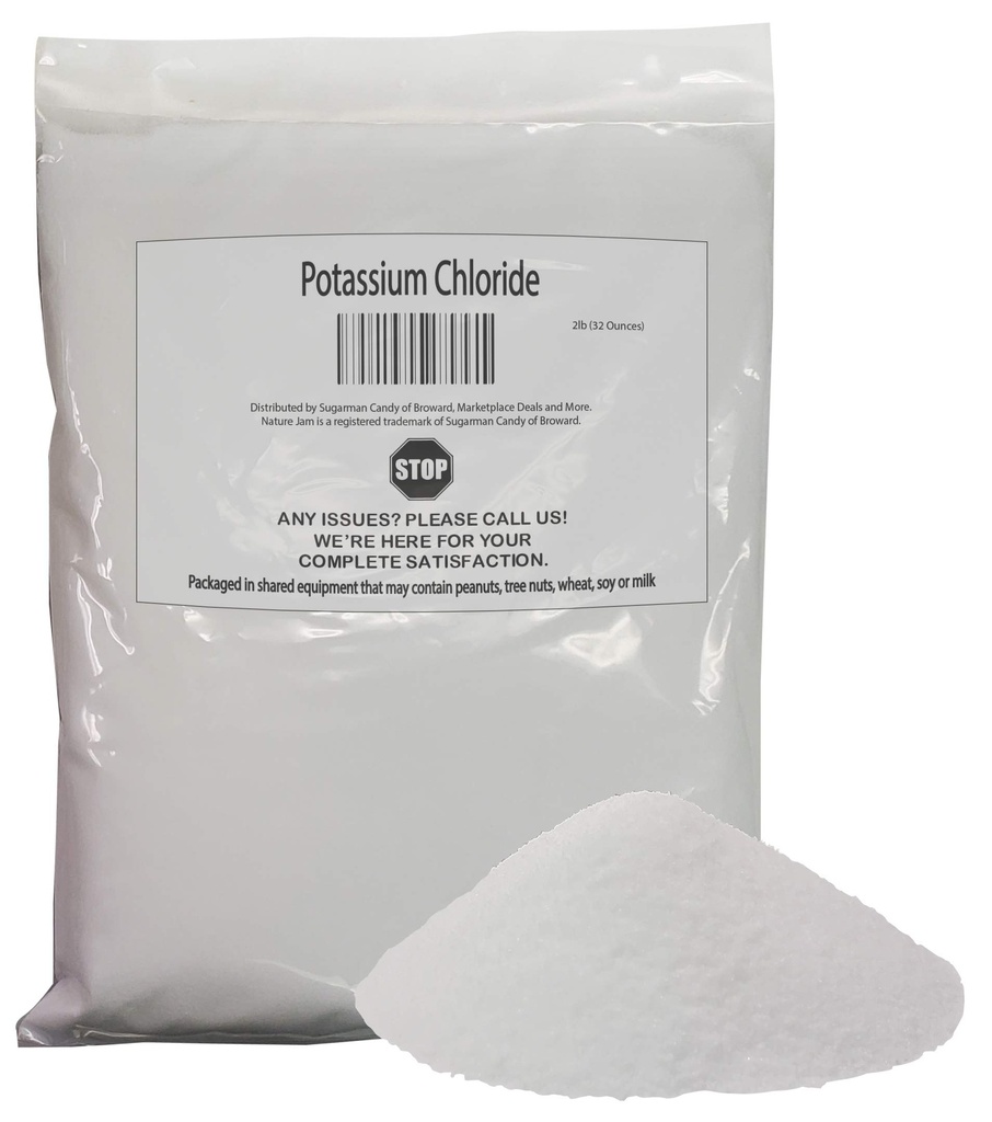Potassium Chloride Powder 2 Pound-Pure Potassium Chloride Supplement, A Salt Substitute for Sodium Chloride