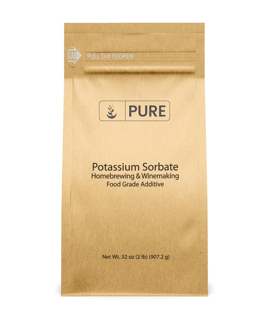 Pure Original Ingredients Potassium Sorbate (2 lb) Homebrewing & Winemaking, Food Grade Additive & Preservative