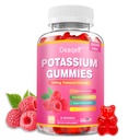 Potassium Gummies, Potassium Chloride, Sugar-Free Potassium Supplement Gummies Support Electrolyte Balance & Leg Cramps for Women & Men, Raspberry Flavor, 60 Count (1)