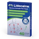 Uposiut Lidocaine 4% Patches, Extra Strength Lidocaine Patches, for Neck, Shoulder, Back, Knee, and Ankle Muscles, 12-Hour Effectiveness Lidocaine- MR18 (40 Patches)