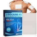 Pain Relief Gel Patches Maximum Strength,12 Hours Pain Relieving Patch,Flexible Back Pain Relief Gel Patches for Knee Neck Shoulder Hand Muscle,Lower Back Pain Relief Lidocaine 4% (20 PCS)
