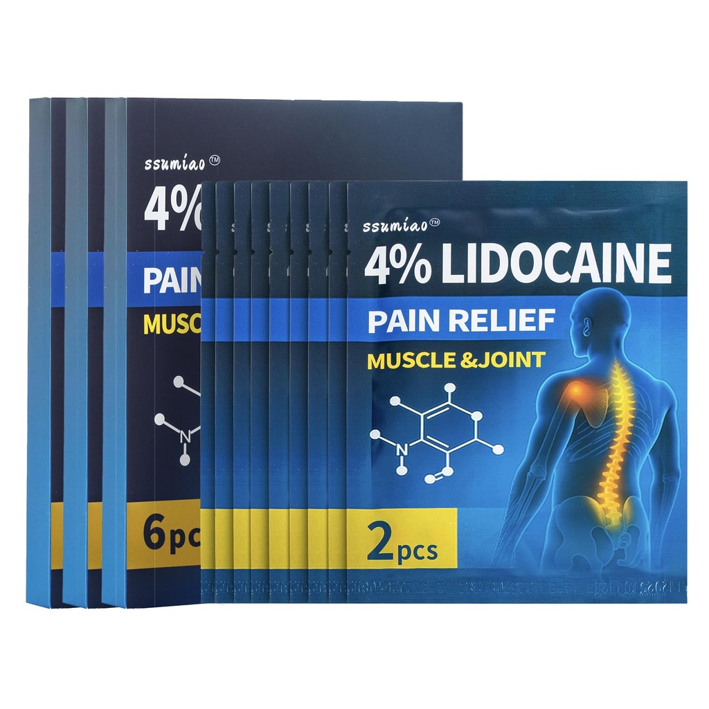 18 pcs Lidocaine Pain Relief Patches 4% - Long-Lasting Hydrogel Pain Patch with Lavender Scent | Flexible & Discreet for Back, Neck, Arthritis, Muscle & Joint Discomfort | (3 Packs)
