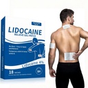 Lidocaine Patches, 18 Count Pain Relief Gel Patches Maximum Strength for Back Knee Neck Joint Muscle, 4% Lidocaine Pain Relieving Patch Extra Strength