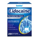 Sumifun Lidocaine Numbing Pain Patches - Maximum OTC Strength Pain Relief for Simple Backache, Muscle Sore, Joint Pain, Sprain, Strain, Fast Acting & 8 Hours Long Lasting (Large, 29 Count)