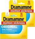 Dramamine Motion Sickness Relief, Original Formula, Fast Acting, (50 mg), 36-Count Tablets (Pack of 2)