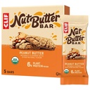 CLIF Nut Butter Bar - Peanut Butter - Energy Snack Bars - Non-GMO - USDA Organic - Plant Based - Low Glycemic - 1.76 oz. 5 Count (Pack of 6)
