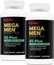 GNC Mega Mænd 50 Plus en daglig Multivitamin, Twin Pack, 60 kapsler per flaske, understøtter hjerte, hjerne og øje sundhed