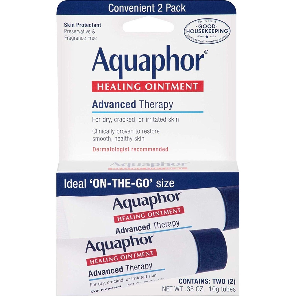 Aquaphor Healing Skin Ointment, Advanced Therapy, 2 Pack, 0.35 oz ea (Pack of 24)