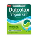Dulcolax Stimulant Laxative Liquid Gels, Predictable & Effective Constipation Relief, Relieves Constipation Related Symptoms, Bisacodyl 5 mg, No Added Parabens, Gluten-Free & Sugar-Free, 20-Count