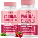 NOVA STAROST Vaginalni probiotiki za ženske s prebiotiki, Cranberry Extract, in Lactobacillus probiotična mešanica, Podpira zdravo pH ravnovesje, Odor Control, Vaginalna Flora - 120 Kapsule