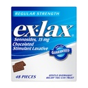 ex-lax Regular Strength Chocolated Stimulant Laxative Constipation Relief Pills for Occasional Constipation, Chocolate Laxatives - 48 Count