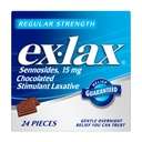 Ex-lax Regular Strength Chocolated Stimulant Laxative Constipation Relief Pills for Occasional Constipation, Chocolate Laxatives - 24 count