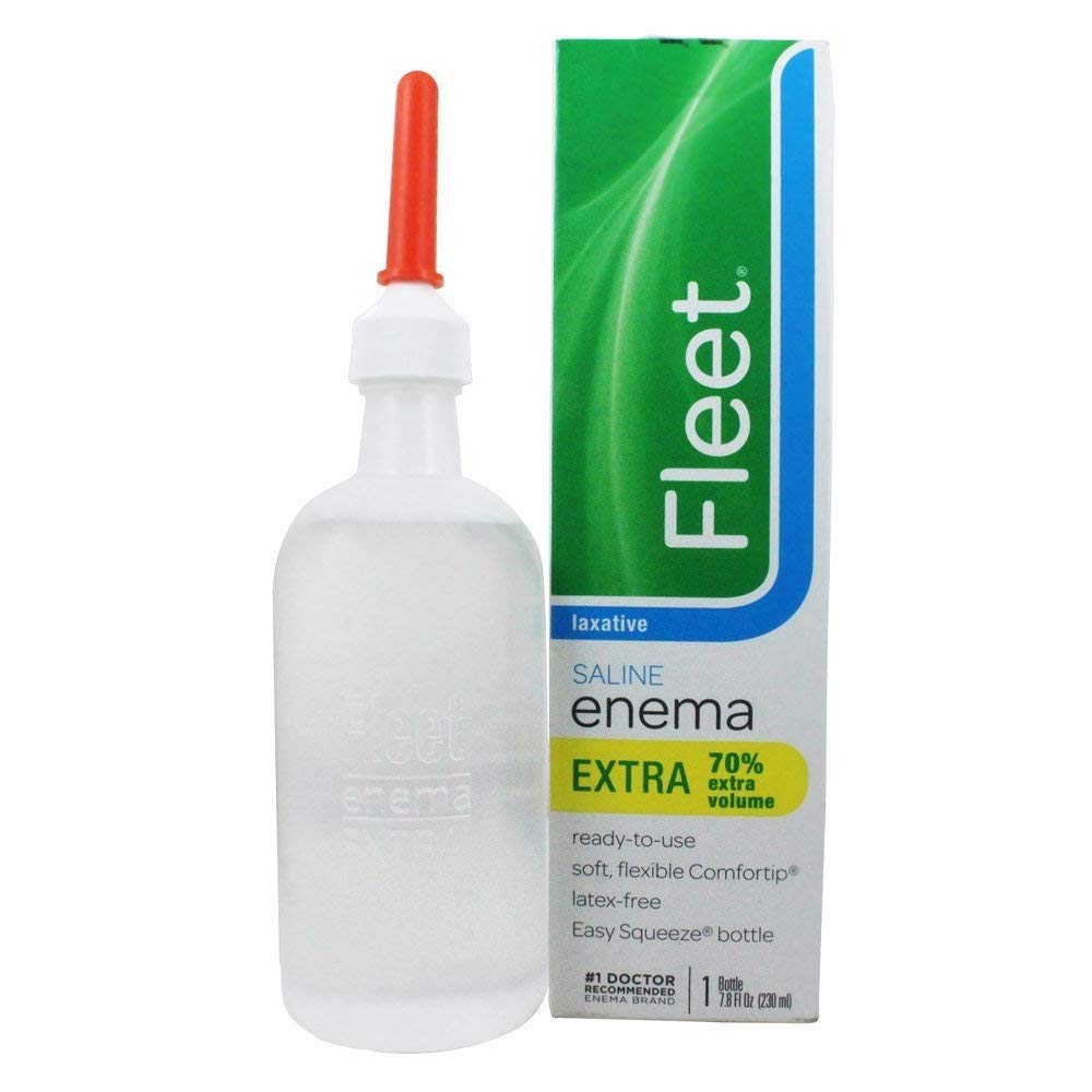 Fleet Laxative Saline Extra Enema for Adult Constipation, 7.8 fl oz Bottle (2 Pack)
