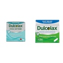 Dulcolax Stool Softener Laxative Liquid Gel Capsules (100ct) for Gentle Relief & Fast Relief Medicated Laxative Suppositories Fast Relief, Rectal Use Only, Bisacodyl, 10 mg, 28 Count