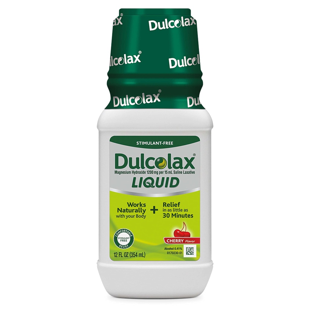 Dulcolax Soft Chews Saline Laxative Mixed Berry (30ct) 1200mg + Dulcolax Liquid Laxative, Stimulant Free, Cherry, 12 oz