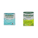 Dulcolax Stool Softener Laxative Liquid Gel Capsules (100ct) for Gentle Relief, Docusate Sodium 100mg & Overnight Relief Laxative for Gentle Constipation Relief, Bisacodyl 5 mg Tablets, 50 Count