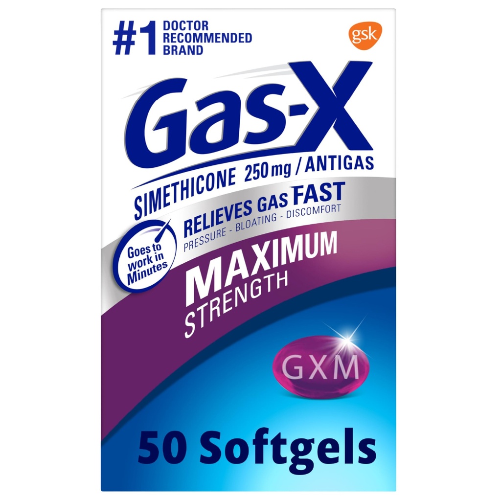 Dulcolax Fast Relief Medicated Laxative Suppositories, 28 Count and Gas-X Maximum Strength Gas Relief Softgels, 50 Count