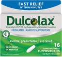 Dulcolax Medicated Laxative Suppositories - 16 ct, Pack of 2