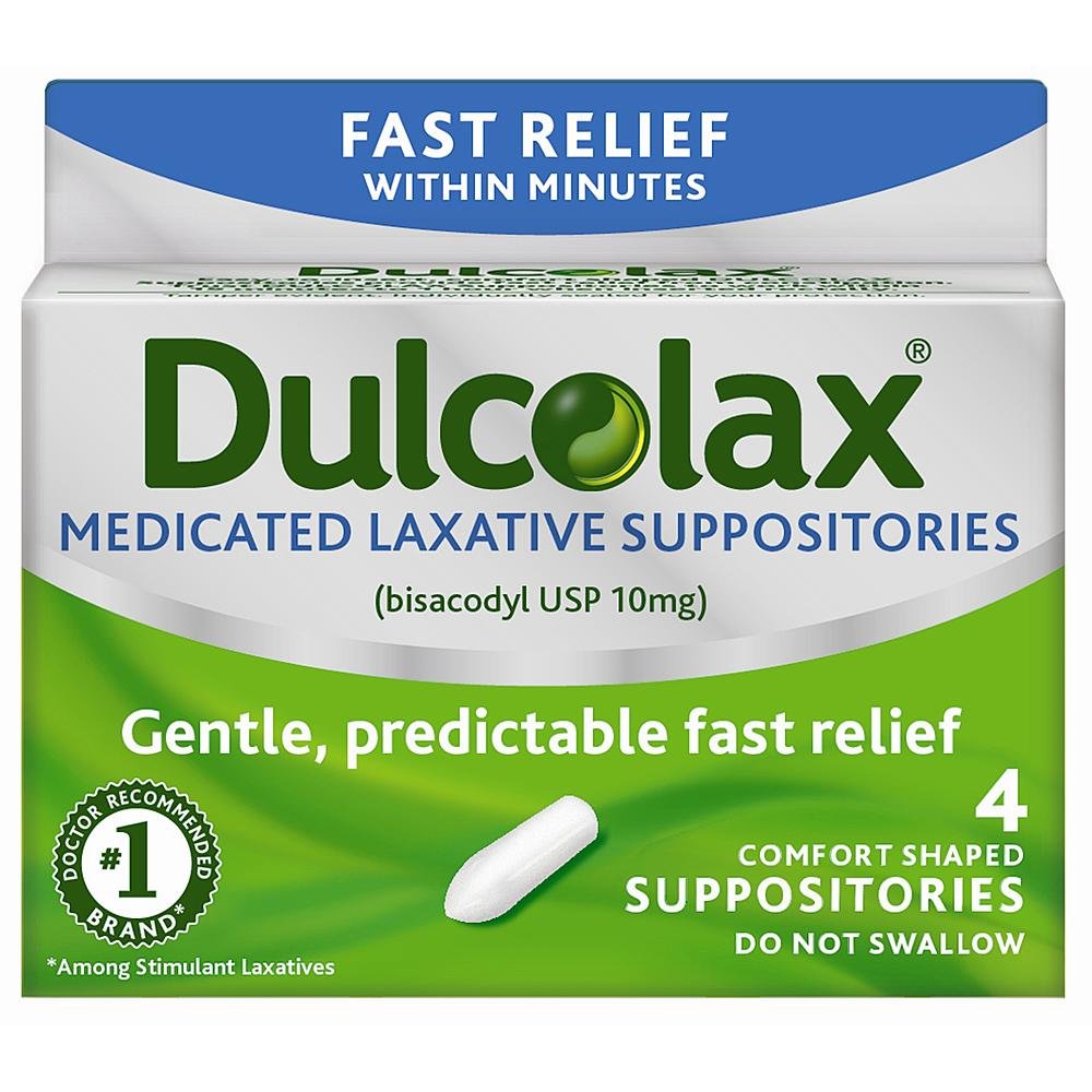 Dulcolax Suppositories 4 Each (Pack of 2)