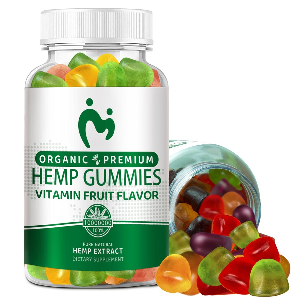 MOSRAY Hemp Gummies Advanced Extra Strength for Pain, Sleep, Anxiety - High Potency Pure Organic Hеmp Oil Extract Supplement - 100% Natural Hemp Gummy - Vegan Non-GMO