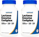 Nutricost Lacase Enzyme Complex 3000 FCC ALU, 120 Veggie Capsules - Non-GMO, Gluten Free, 120 Servings (2 üveg)