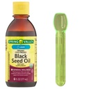 Spring Valley Organic Cold Pressed Black Seed Oil Liquid Antioxidant for Digestion, Immune Health, Hair Growth and More 6oz with 2 TSP (10ML) Medicine Measuring Spoon