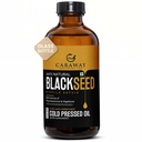 CARAWAY Organic Black Seed Oil - Cold Pressed Nigella Sativa Oil - Pure and Unrefined - Rich in Thymoquinone for Immune Support, Hair and Skin Care | Glass Bottle