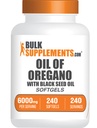 BulkSupplements.com Oil of Oregano with Black Seed Oil Softgels - Gluten Free, 1 Softgel per Serving (6000mg), 240 Count (Pack of 1)