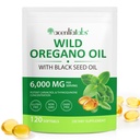 NIFEISHI Oil of Oregano with Black Seed Oil, 2 in 1 6000mg Oregano Oil Capsules Organic,165mg Carvacrol, Easy to Swallow, Plant Based, Non-GMO, Gluten Free & Immune Support - 120Count