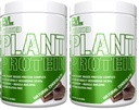 Evlution Nutrition Stacked Plant Protein Powder, Vegan, Non-GMO, Gluten-Free, Probiotics, BCAAs, Fiber, Plant-Based Protein Complex, 300G (Natural Chocolate) (Pack of 2)
