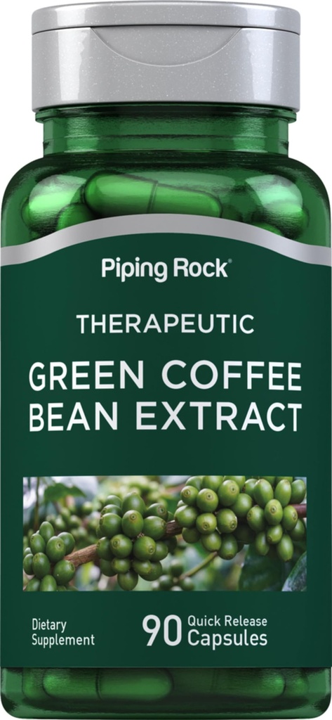 Piping Rock Green Coffee Bean Extract | 90 Capsules | Dietary Supplement | Non-GMO, Gluten Free