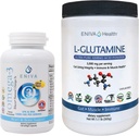 Eniva L-Glutamina Powder, 1.1-Pound e Omega-3 Fish Oil (60 cápsulas)