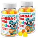 DR. MORITZ Omega 3 Kids Gummies (180 Count), Vegan Omega3 Gummies for Kids with No Fish Oil, Vitamins for Brain & Heart Health, Gluten-Free Omega 3 6 9