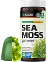 BIO KRAUTER Irish Sea Moss Gummies for Women and Men - 2840 mg Stiprums - 90 Vegan Chews - Bladderwrack & Burdock Root Papildinājums - Chondrus Crispus Formula - Seamoss Gumies