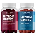 HAVASU NUTRITION Beet Root Gummies + L-Arginine Gummies Bundle: Mixed Berry and Sour Berry Flavored Gummies