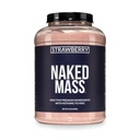 NAKED Strawberry Mass - 1,500 Calories, 50G Protein, Nothing Artificial. Strawberry Weight Gainer Protein Powder - 8lb Bulk, GMO Free, Gluten Free & Soy Free