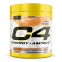 C4 Energy + Aminos Powder | Orange Popsicle | 5g BCAA & EAAs for Muscle Recovery, 3 Electrolytes for Hydration, 100mg Natural Caffeine | Pre-Workout | Zero Sugar, 30 Servings