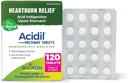 Boiron Acidil Tablets for Relief of Acid Reflux, Heartburn, Indigestie, şi Uset Stomac - 120 Count (2 Pachet de 60)