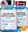 Ultimate Methylene Blue Pharmaceutical Grade 20mg (USP) Methylene Blue Capsules for Humans | Memory Supplement and Brain Booster Supplement | Focus Fuel and Memory Vitamins Energy Pills | 120 Servings