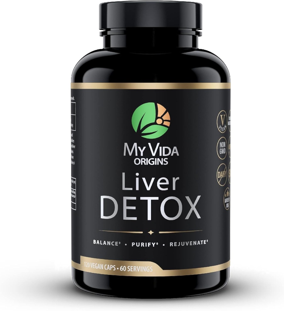 Nguồn gốc Vida của tôi là Detox gan với sữa hữu cơ Ittle Dandelion và Choline với Nac – gan Detox 120 casules