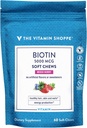 Вітамін Shoppe Biotin Soft Chews для волосся, Skin & Nail Support - 5,000mcg - Змішані ягоди (60 Soft Chews)