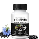 Ethiopian Black Seed Oil, Cold-Pressed from Pure Black Cumin Seeds, Rich in Thymoquinone, Non-GMO, Gluten-Free, 60 Softgels
