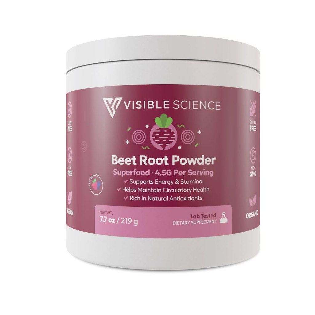 Beet Root Powder – Superfood with Antioxidants, Circulation & Endurance Support, 219 Grams,1 Jar