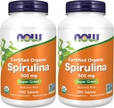 Teraz doplnky, Organic Spirulina 500 mg s vitamínmi, minerálmi a GLA (Gamma-Linolénová kyselina), 500 tabliet (dávka 2)