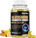 Glucosamine Chondroitin Gummies - 60 Joint Support Supplements - 1500mg Extra Strength with MSM, Elderberry, Turmeric - Cartilage & Immune Support for Adults, Men & Women Vegan - Easy to Swallow