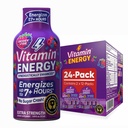 Vitamin Energy Mood+ Extra Strength Energy Shot Tropical Berry 24 Pack, 260mg Natural Caffeine, B-Vitamins, Rhodiola, Chamomile, Mood & Energy Support, Zero Sugar, Gluten-Free, Vegan, 1.93 fl oz